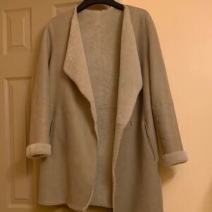 Theory Beige Shearling Jacket